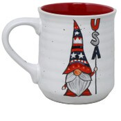 Wholesale - 18oz RED AMERICAN GNOME POTTER MUG, UPC: 840104927113